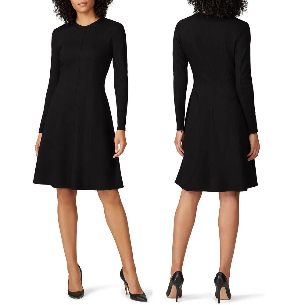 M.M. LaFleur The Ellis Dress Black A-Line Long Sleeve Workwear Size 10